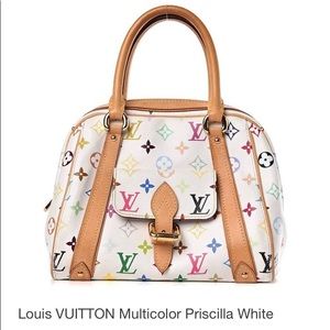 White multicolor Louis Vuitton bag